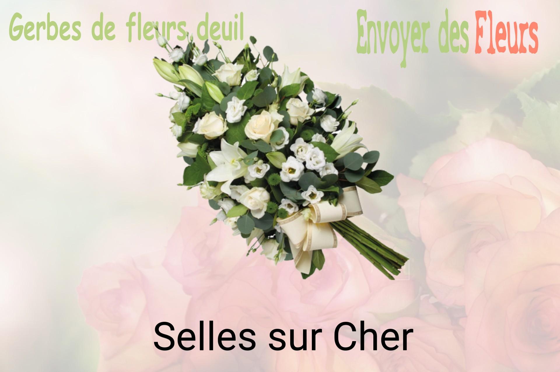 Gerbe de fleurs de deuil livrée à Selles-sur-Cher